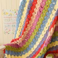 Vintage Fan Ripple Blanket by A Creative Being
